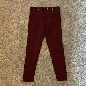 Victoria Secret PINK maroon leggings